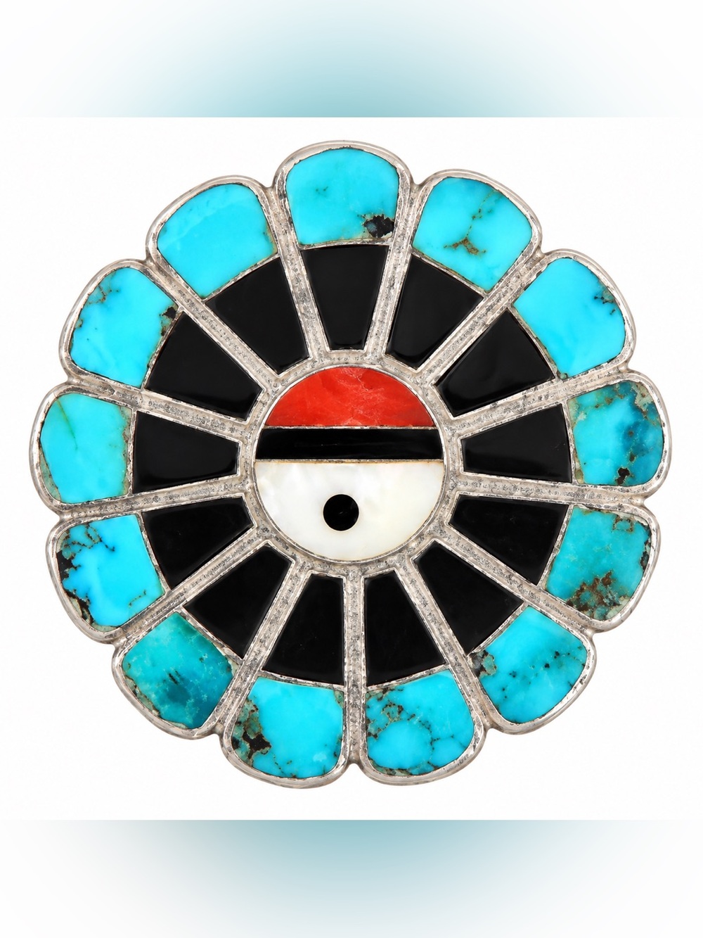 Vintage  Inlay Sunface Ring